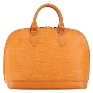 Louis Vuitton Alma Handbag Epi Leather Orange Leather Handbag (Pre-Owned)